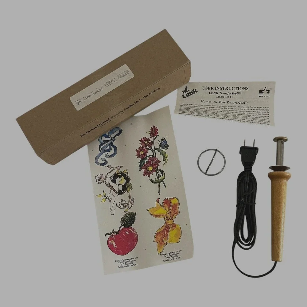 Lenk TransferTool L16TT Heat Image Transfer Tool Wood Handle Bunny DeLorie‎